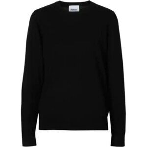 Burberry Women’s Bempton Vintage Check Patches Wool Sweater Black S 8075008